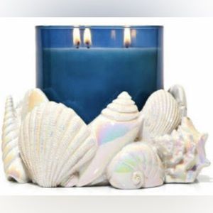 Bath and body works iridescent shell candle holder